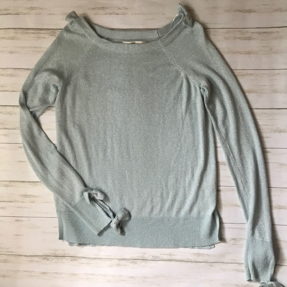 Lauren Conrad Frosty Glitter Bow Sweater